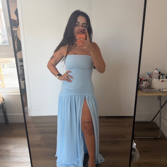 Peppermayo Blue Strapless Maxi Dress XS - Picture 3 of 4